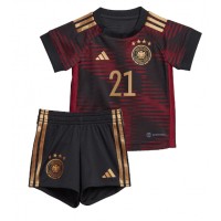 Tyskland Ilkay Gundogan #21 Bortaställ Barn VM 2022 Korta ärmar (+ Korta byxor)